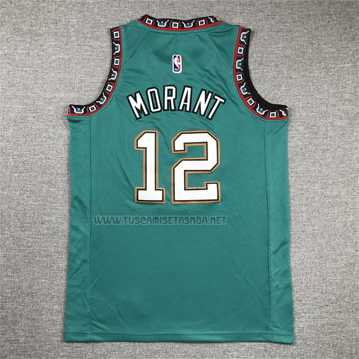 Camiseta Ja Morant NO 12 Nino Memphis Grizzlies Classic Retro Verde